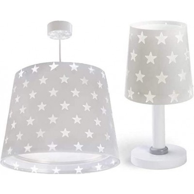 Kids lamp Cylindrical Shape Star design Dining room, bedroom and lobby. Gray Color
