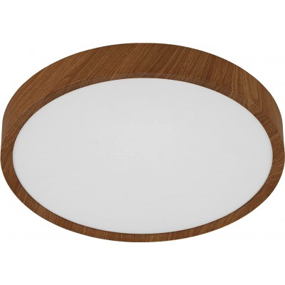 89,95 € Free Shipping | Indoor ceiling light Eglo 33W Ø 44 cm. Steel and pmma. Brown Color