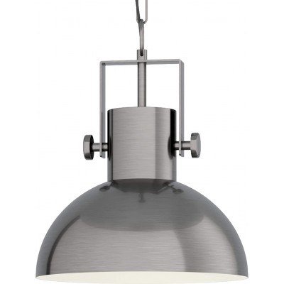 Lampe à suspension Eglo 28W Façonner Ronde 110×30 cm. Salle, salle à manger et chambre. Style rétro, vintage et industriel. Acier. Couleur noir