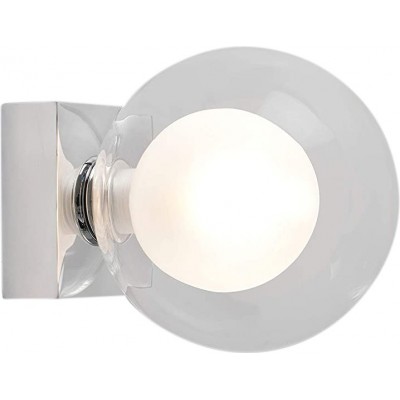 82,95 € Free Shipping | Indoor wall light 6W 15×12 cm. Metal casting and glass. Plated chrome Color