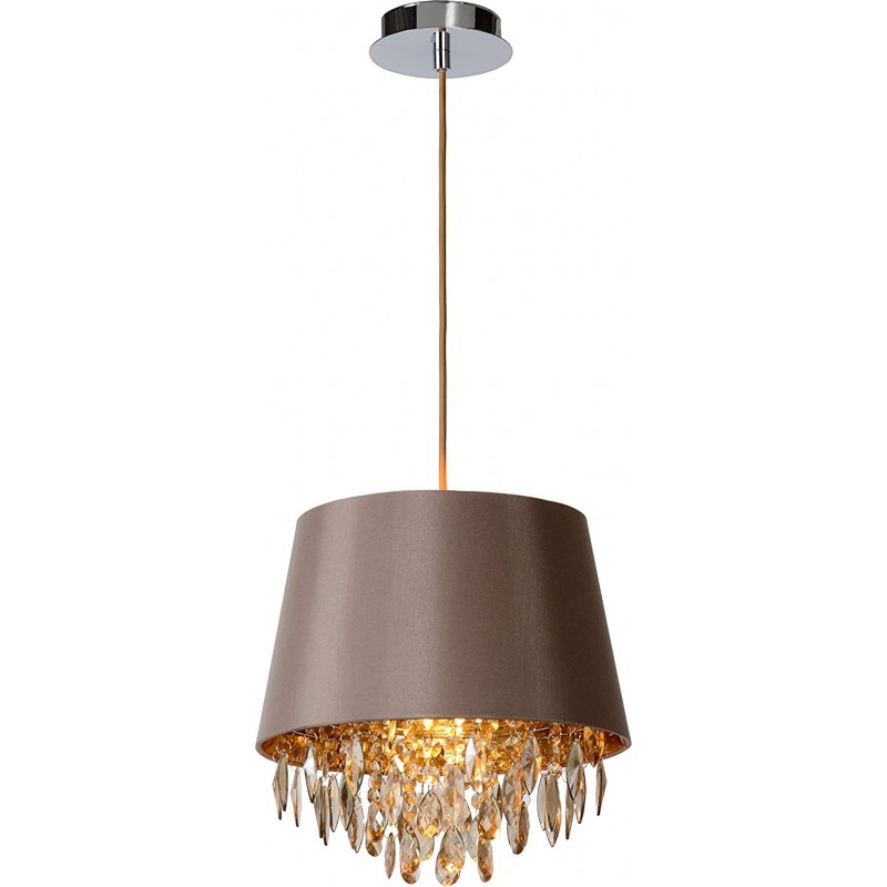 71,95 € Free Shipping | Hanging lamp 24W Cylindrical Shape Ø 30 cm. Living room, dining room and bedroom. Modern Style. Acrylic and Metal casting. Brown Color