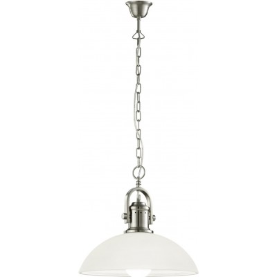 Lampe à suspension Trio 60W Façonner Ronde 150×40 cm. Chambre. Style vintage. Métal. Couleur nickel