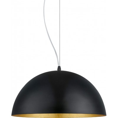 吊灯 Eglo 60W 球形 形状 Ø 38 cm. 客厅, 卧室 和 大堂设施. 钢 和 铝. 黑色的 颜色