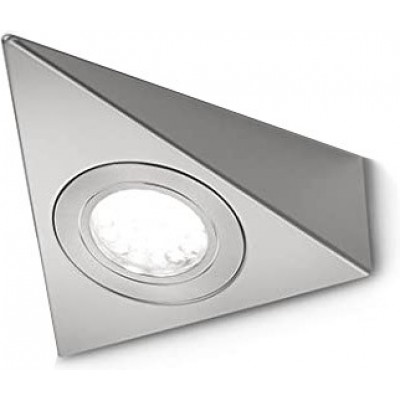 Aplique de pared interior Trio 3W 13×13 cm. LED Metal. Color níquel