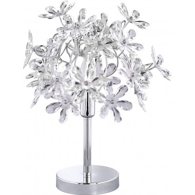 Table lamp Trio 40W 35×32 cm. LED with floral design Living room. Modern Style. Metal casting. White Color