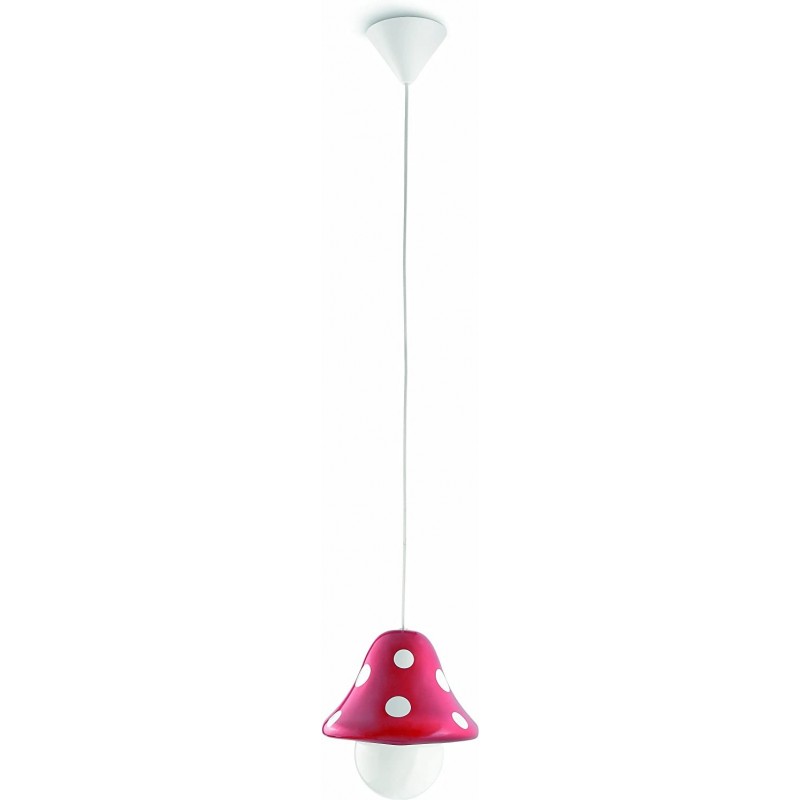 84,95 € Kostenloser Versand | Hängelampe Philips 40W 2700K Sehr warmes Licht. 150×20 cm. Pilzförmiges Design Metall. Rot Farbe