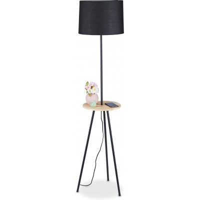 104,95 € Kostenloser Versand | Stehlampe 151×36 cm. Klemmstativ. Dia-Fach Metall, holz und textil. Schwarz Farbe