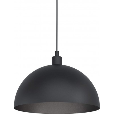 122,95 € Free Shipping | Hanging lamp Eglo 40W Spherical Shape 110×38 cm. Adjustable height Living room, bedroom and lobby. Industrial Style. Steel. Black Color