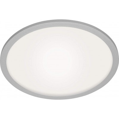 Pannello LED LED Ø 40 cm. LED con temperatura di colore regolabile. Luce notturna Pmma e metallo. Colore argento