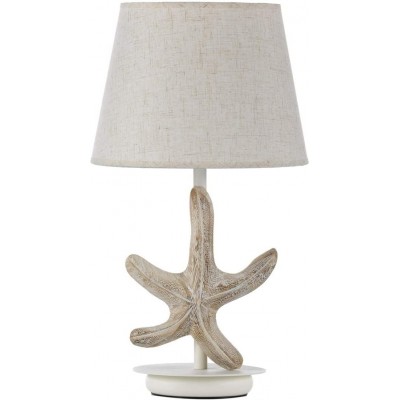 66,95 € Spedizione Gratuita | Lampada da tavolo 22W 48×25 cm. Disegno a stella Pmma, metallo e legna. Colore beige