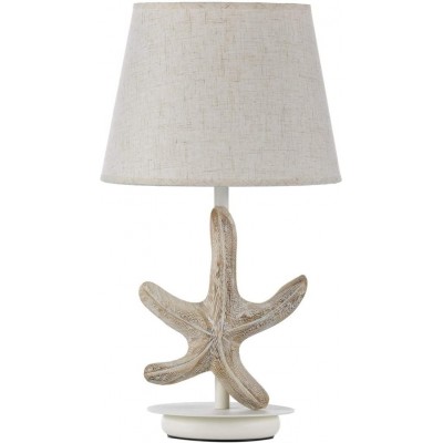 69,95 € Free Shipping | Table lamp 22W Cylindrical Shape 48×25 cm. Star design Living room, dining room and lobby. PMMA, Metal casting and Wood. Beige Color