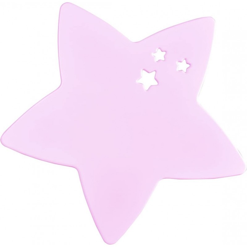 66,95 € Envio grátis | Lâmpada infantil 47×47 cm. Design em forma de estrela Metais e madeira. Cor rosa