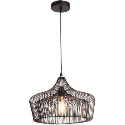 91,95 € Spedizione Gratuita | Lampada a sospensione 60W 40×40 cm. Metallo. Colore nero