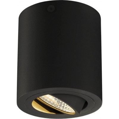 Faretto da interno 8W 3000K Luce calda. Forma Cilindrica 10×9 cm. LED orientabile e orientabile Sala da pranzo, camera da letto e atrio. Alluminio. Colore nero
