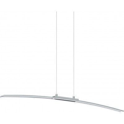 Hanging lamp Eglo 30W 3000K Warm light. Extended Shape 110×90 cm. Living room, dining room and bedroom. Modern Style. Steel, Aluminum and PMMA. Gray Color