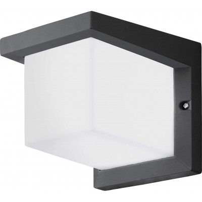 123,95 € Free Shipping | Indoor wall light Eglo 10W 3000K Warm light. Cubic Shape LED Living room, terrace and hall. Modern Style. Aluminum and PMMA. Anthracite Color