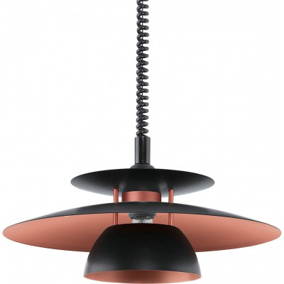 Lámpara colgante Eglo 60W Forma Redonda 110 cm. Salón, comedor y dormitorio. Estilo moderno. PMMA. Color negro