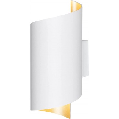 132,95 € Envío gratis | Aplique de pared interior 12W Forma Cilíndrica 23×13 cm. LED regulable Salón, comedor y vestíbulo. Aluminio. Color blanco