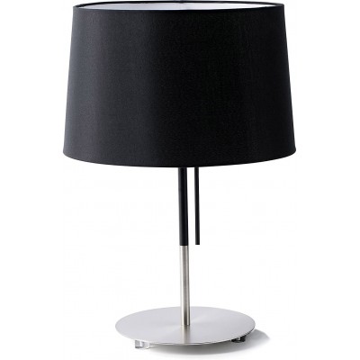 Lampada da tavolo 20W Forma Cilindrica 45×31 cm. Sala da pranzo, camera da letto e atrio. Stile design. Metallo e Tessile. Colore nero