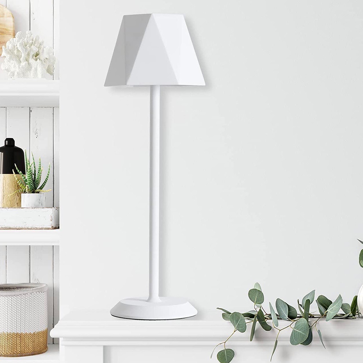 93,95 € Spedizione Gratuita | Lampada da esterno 39×13 cm. LED dimmerabili Batteria ricaricabile. Connessione USB Acrilico, alluminio e metallo. Colore bianca