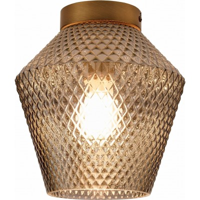 104,95 € Free Shipping | Ceiling lamp 20W Spherical Shape 23×20 cm. Living room, bedroom and lobby. Modern Style. Crystal and Metal casting. Brown Color