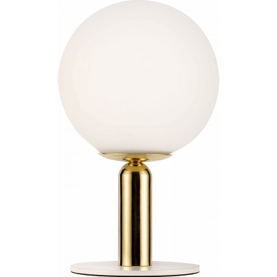 83,95 € Free Shipping | Table lamp 20W 26×15 cm. Crystal and metal casting. White Color