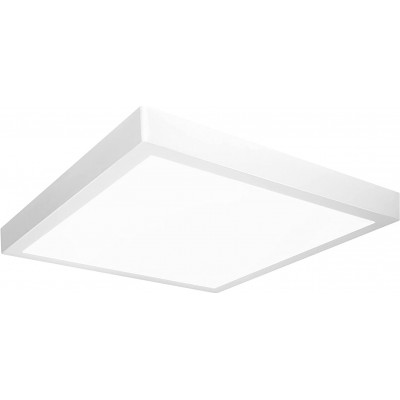 Luminaria empotrable 22W Forma Cuadrada 40×40 cm. LED RGB Multicolor Salón, comedor y dormitorio. Aluminio. Color blanco