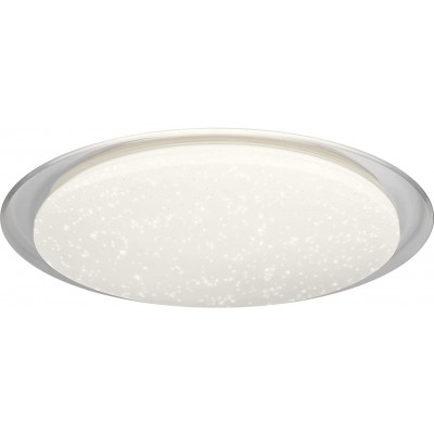 75,95 € Free Shipping | Indoor ceiling light 30W 2700K Very warm light. Round Shape Ø 56 cm. RGB-LED Living room, dining room and bedroom. Steel. Gray Color