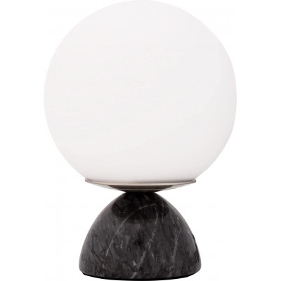 82,95 € Free Shipping | Table lamp 20W Spherical Shape 21×15 cm. Living room, bedroom and kids zone. Modern Style. Crystal and Marble. White Color