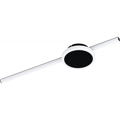 Lampada da soffitto Eglo 59×14 cm. 2 punti luce LED Pmma e metallo. Colore bianca