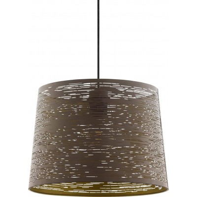 124,95 € Free Shipping | Hanging lamp Eglo 40W Cylindrical Shape 110×35 cm. Dining room. Metal casting. Brown Color