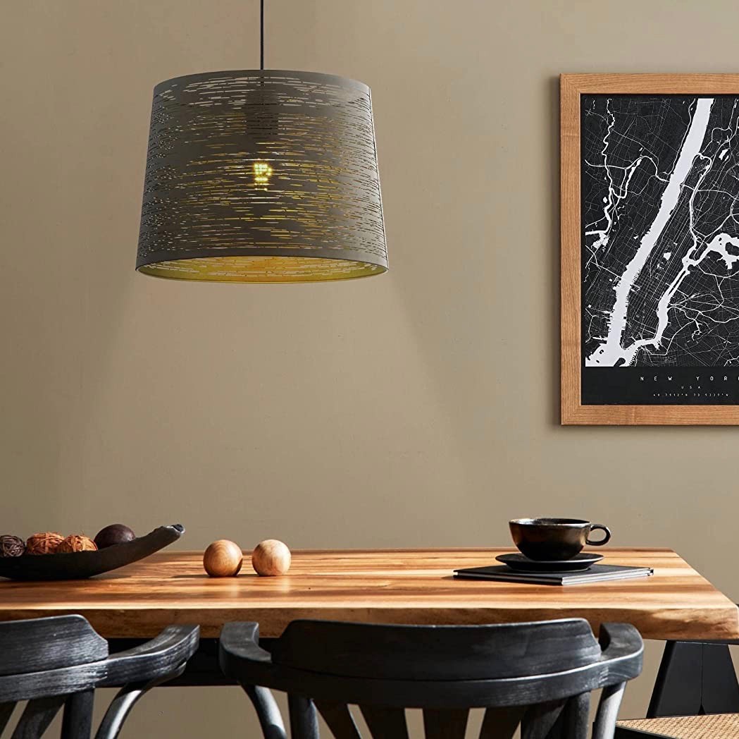 118,95 € Envio grátis | Lâmpada pendurada Eglo 40W 110×35 cm. Metais. Cor castanho