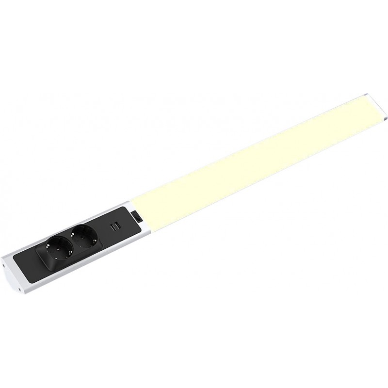 81,95 € Envio grátis | Iluminação de móveis 18W 80×6 cm. Alumínio e pmma. Cor prata