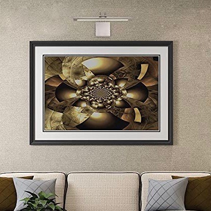 72,95 € Envio grátis | Iluminação de quadro 15W 47×23 cm. Metal níquel. Cor cinza