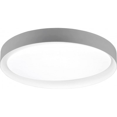 Indoor ceiling light Reality 24W Round Shape 49×49 cm. LED. Remote control Living room, dining room and bedroom. Modern Style. PMMA and Metal casting. Gray Color