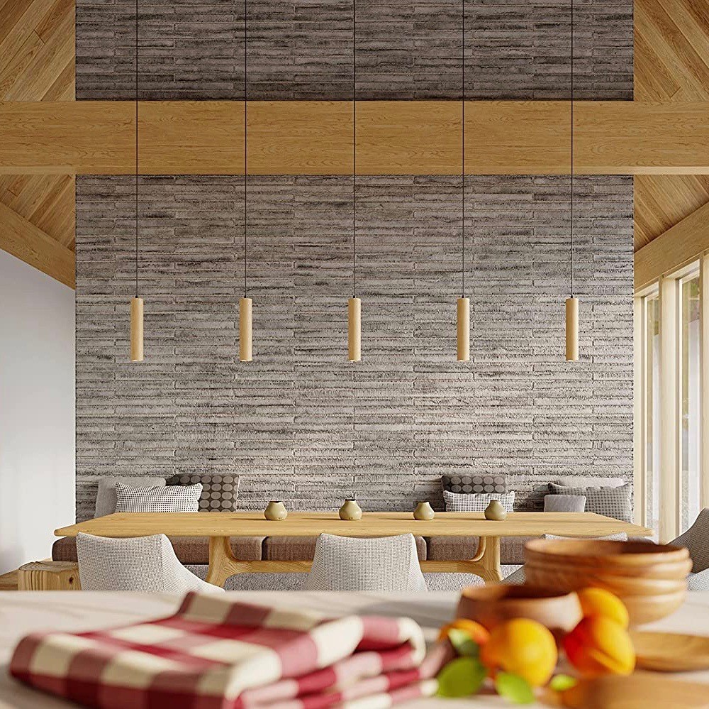 79,95 € Free Shipping | Hanging lamp 40W 40×21 cm. Double focus Wood. Brown Color
