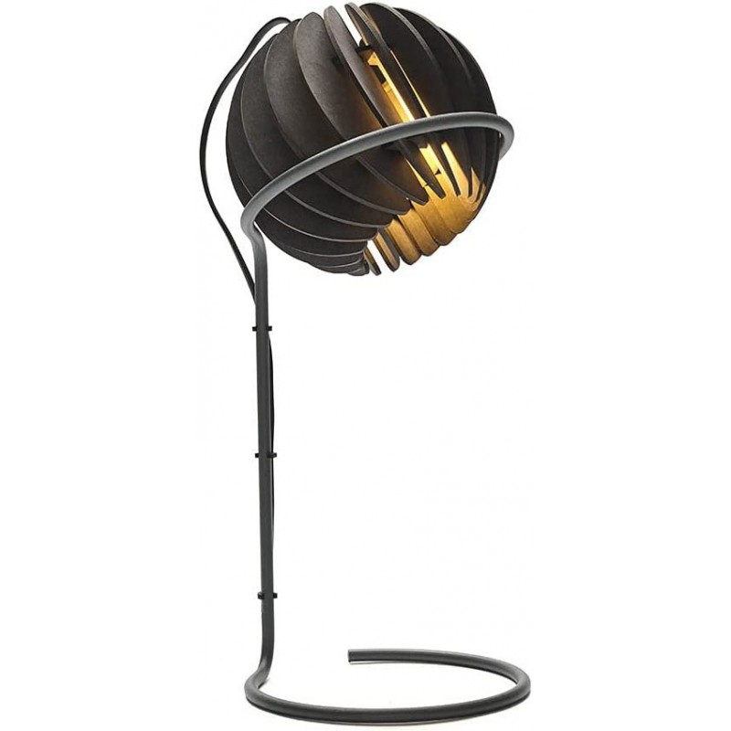 79,95 € Free Shipping | Desk lamp 10W Spherical Shape 44×18 cm. Dining room, bedroom and lobby. Steel. Black Color