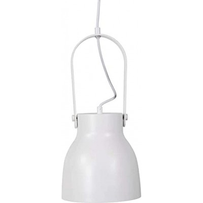 Lampada a sospensione 40W Forma Cilindrica 40×19 cm. Soggiorno, sala da pranzo e camera da letto. Metallo. Colore bianca