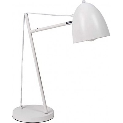 Lampe de bureau 40W Façonner Conique 58×48 cm. Articulé Salle, chambre et hall. Style moderne. Métal. Couleur blanc