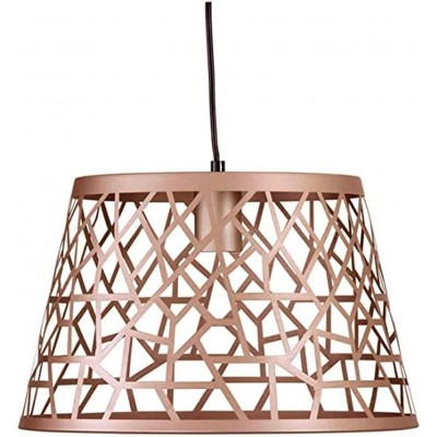 112,95 € Free Shipping | Hanging lamp 40W Cylindrical Shape 36×36 cm. Perforated lampshade Living room, dining room and lobby. Modern Style. Metal casting. Golden Color
