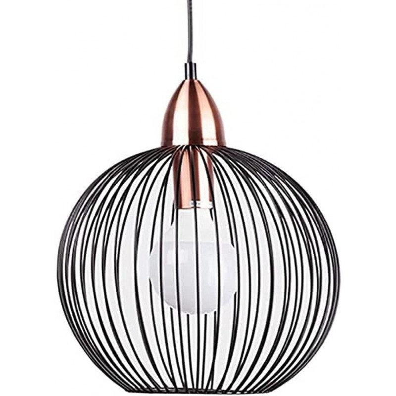 97,95 € Free Shipping | Hanging lamp 40W Spherical Shape 32×30 cm. Living room, dining room and bedroom. Metal casting. Black Color