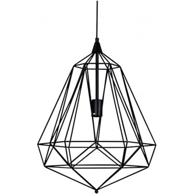 Lámpara colgante 40W 56×45 cm. Comedor, dormitorio y vestíbulo. Metal. Color negro