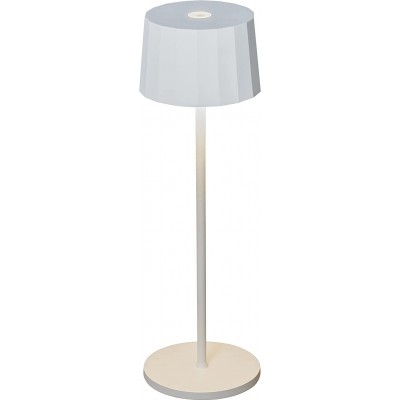 台灯 圆柱型 形状 41×16 cm. 可调强度。 USB连接 饭厅, 卧室 和 大堂设施. 白色的 颜色