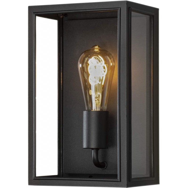 117,95 € Free Shipping | Indoor wall light 60W Rectangular Shape 30×18 cm. Living room, dining room and bedroom. Crystal. Black Color