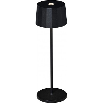 台灯 圆柱型 形状 41×15 cm. USB 连接。强度调节器 客厅, 饭厅 和 大堂设施. 金属. 黑色的 颜色