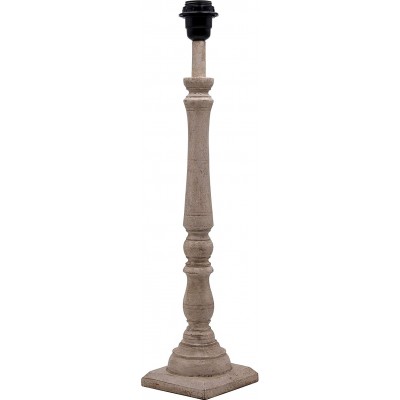 Lámpara de sobremesa Forma Alargada 56×12 cm. Pie de lámpara Salón, comedor y dormitorio. Estilo clásico. Madera. Color marrón