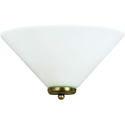 Lampada da parete per interni 40W Forma Conica 40×30 cm. Soggiorno, camera da letto e atrio. Cristallo. Colore bianca