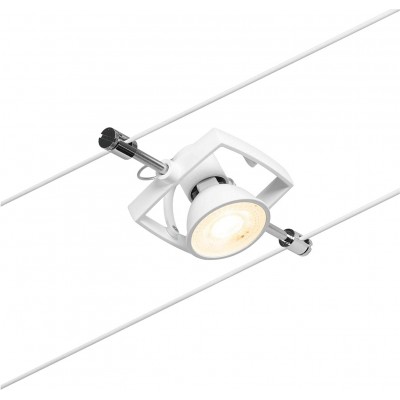 116,95 € Free Shipping | 5 units box Indoor spotlight 10W 1000 cm. 10 meters. 5 adjustable spotlights. parallel cable system Pmma and metal casting. Plated chrome Color