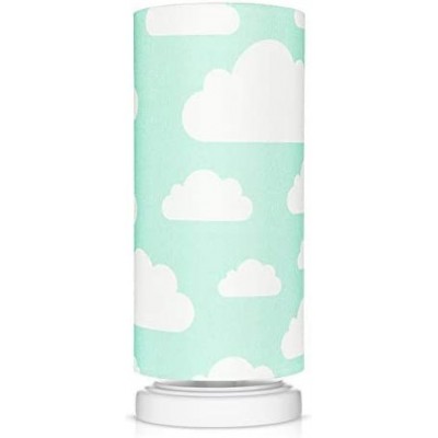 72,95 € Envoi gratuit | Lampe pour enfants 40W 32×13 cm. Tulipe Bois, textile et polycarbonate. Couleur vert