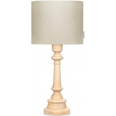 Lampe de table 60W 55×25 cm. Bois. Couleur beige